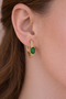 Baguette Stone Hoop Earrings – Elegant Women's Earrings with Zircon Stones - 3