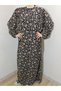 Robadan Long Sleeve 100% Viscose Pressed Floral Mother Dress, Prayer Dress, Hijab Dress - 8