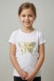 Girl's Yellow Butterfly Patterned T-Shirt April 23 October 29 Show T-Shirt