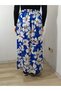 Elastic Waist, Vivid Colorful Patterned Viscose Press Fabric Maxi Length Skirt, Prayer Skirt, Size 36-48 - 4