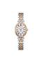 Women's Wristwatch |   22mm Steel Case, Silver Rose Gold Steel Band, White Dial - 4