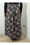 Elastic Waist, Vivid Colorful Patterned Viscose Press Fabric Maxi Length Skirt, Prayer Skirt, Size 36-48 - 6