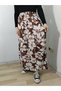 Elastic Waist, Vivid Colorful Patterned Viscose Press Fabric Maxi Length Skirt, Prayer Skirt, Size 36-48 - 5