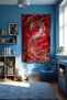 Red Dragon Wall Covering – Large Size Tapestry Wall Rug Sq, Game Anime Movie Room Decor - 3