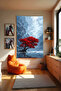 Red Tree Wall Covering – Large Size Tapestry Wall Rug Sq, Game Anime Movie Room Decor - 4