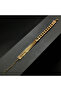 Gold-Tone Double Chain Bracelet with "S" Charm - Layered Curb Link Design - 5