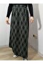 Winter Elastic Waist Patterned Combed Fabric Maxi Length Mother Skirt, Prayer Skirt - 4