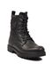 Black Men's Boots with Fleece Inside, Lace-Up and Zipper Closure - 3
