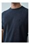 Men's Gofre Fabric Regular T-Shirt with Embroidery on the Front - 2