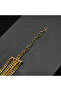 Gold-Tone Multi-Layer Curb Chain Bracelet with Textured Bar Accents - 4