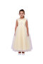 - Long Party Dress with Patterns Cream Colour