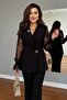 Guipure Sleeve Double-Breasted Blazer Set - 1st Quality Crepe Fabric | Wedding - Engagement - Special Occasions 36055