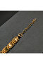 Gold-Tone Rectangular Link Bracelet with Embossed Medallion & Beaded Edges - 4