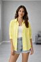 Women's Oversized Yellow Cotton Pack Linen Shirts – Summer Collection Single Pocketed Casual Shirt Premium Quality - 4