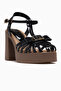 Women's platform heels Sandals 26y 26y491-6 black - 4