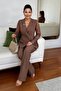 Guipure Sleeve Double-Breasted Blazer Set - 1st Quality Crepe Fabric | Wedding - Engagement - Special Occasions 36055 - 6