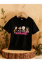 Black Pink Printed T-Shirt, Premium Quality Unisex Kids/Adult (with Surprise Gift)