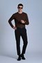 Men's Relax Fit Comfortable Cut 100% Cotton Long Sleeve Crew Neck Basic T-Shirt - 4