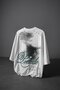 Men's White Prelude Printed Oversized Tshirt - 5
