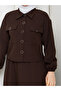 Hürrem Double Fabric Button Detailed Stylish Hijab Skirt Jacket Double Set - 3