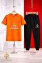 Children's Logo Two Line Printed T-Shirt Sweatpants Set