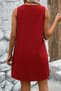 New Season Women's Strappy V-Neck Wide Cut Detailed Short Janjan Crepe Dress - 7