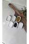 Amaç Yaşam 6 Pieces Sauce Bowl Breakfast Plate White Melamine 12X9Cm Restaurant Spreader Breakfast Plate
