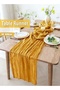 Table Runner, 90 x 400cm Cheesecloth Table Runner 13ft Long Runner Romantic Table Decor Rustic