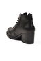 Black Lace-Up Zippered Women's Heeled Boots - 4