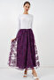Women's Flok Printed Long Tulle Skirt 8070 - Purple