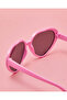 Girls Heart Shaped Sunglasses With Character Embellished Case - 3