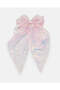Girls White And Pink Bow Hair Clip