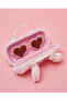 Girls Heart Shaped Sunglasses With Character Embellished Case - 6