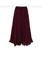 Tulle Pleated Skirt with Sequins at the Hem, Burgundy - 3