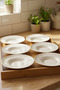 6-Person Dotted Gold Gilded Tea Plate 12cm - 2