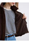 Nevavm with a Difference Lcw Vision Brown Shirt Collar Women's Suede Look Jacket - S6N525Z8-Dj7 - 3