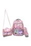 Girl's Primary School 3-Piece School Bag Set – Lunch Bag Bag with Pen Holder Pink D Patterned Backpack Bag - 2