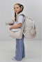 Girl's 4-Piece School Bag Set with Beige Butterfly - Backpack, Lunch Bag, Pencil Case and Mini Wallet - 5