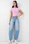 Women's High Waist Jeans 30081 - Light Blue - 5