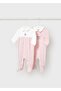 Newborn Baby Girl Double Jumpsuit Set Pink