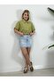 931 Mini Jean Skirt with Stones on the Sides, Washable - 4