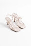 Woman's beige high heeled sandal tr02my01e - 3