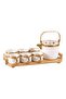 6 Tea Cup Set with Bamboo Tray - 2