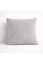 40X40 Light Gray Cushion Cover Soft Furry Fabric Pet-Friendly Invisible Zipper Pcs. - 2