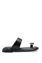 Emilia Vellini Black Rustic Women's Flip Flops with Stone Detail, Casual, Comfortable and Stylish Slippers - 2