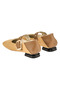 Brown Linen Women's Ballet Flats - 4