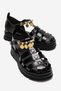 Kewilla Women's Genuine Leather Thick Sole Sandals Black – Antique Textured Comfortable Greek Style