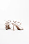Woman's beige high heeled sandal tr02my01e - 6