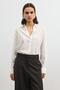 Ecru 100% Lyocell Striped Women's Shirt - 4