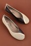 Genuine Leather Comfortable Daily Perforated Summer Shoes Vdt.2644 Brown Cream - 4